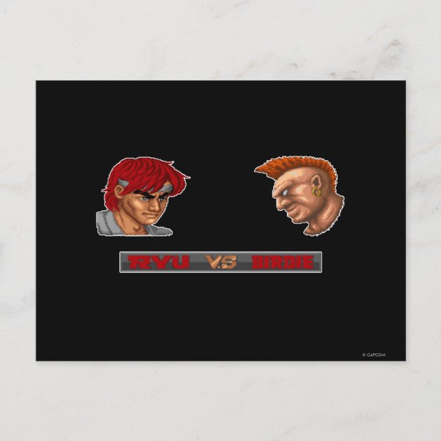 Carte Postale Ryu Vs Birdie (Devant)