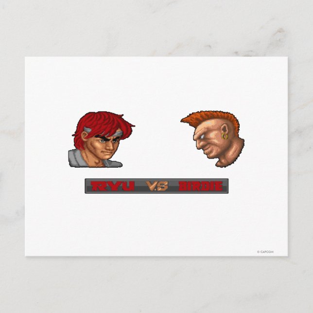 Carte Postale Ryu Vs Birdie (Devant)