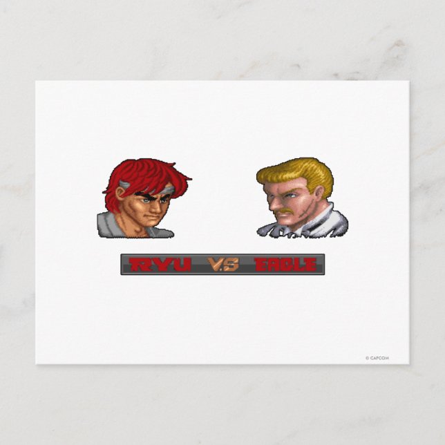Carte Postale Ryu Vs Eagle (Devant)
