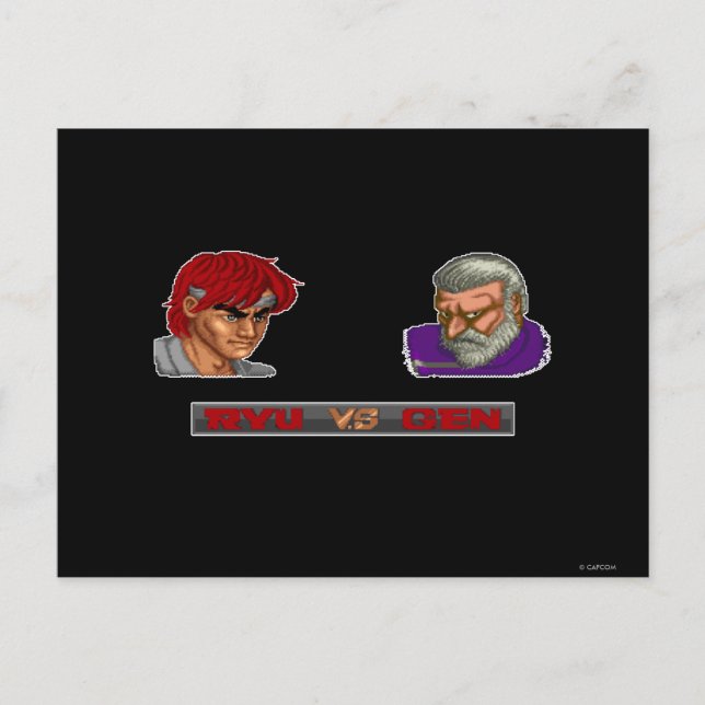 Carte Postale Ryu Vs Gen (Devant)