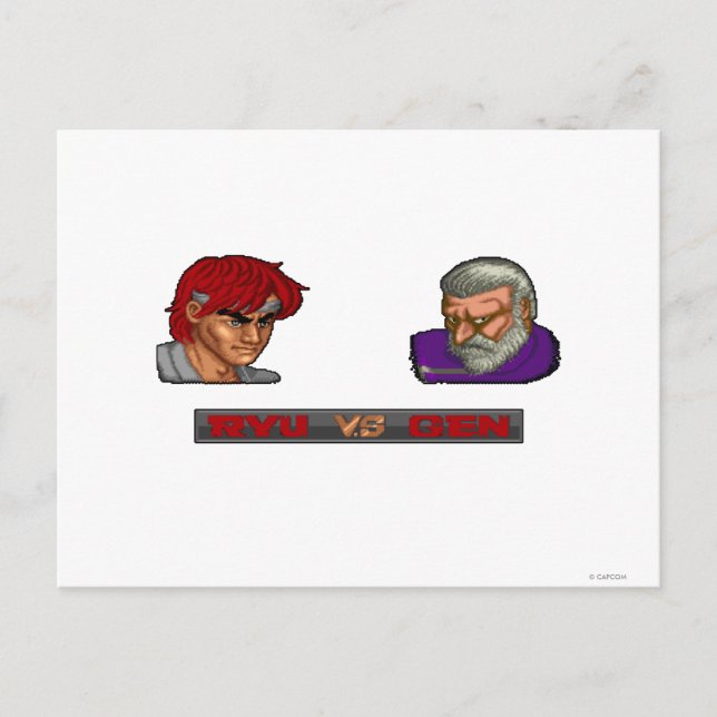 Carte Postale Ryu Vs Gen (Devant)