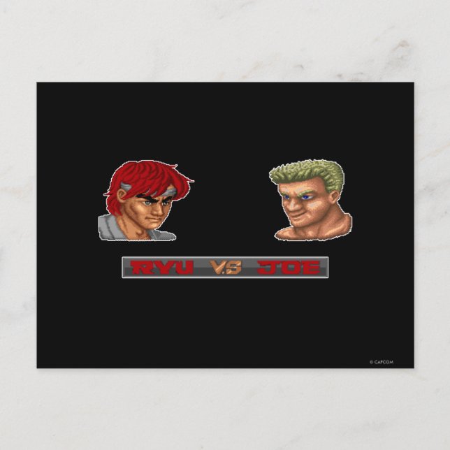 Carte Postale Ryu Vs Joe (Devant)