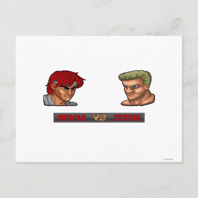 Carte Postale Ryu Vs Joe (Devant)