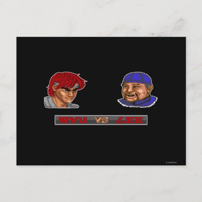 Carte Postale Ryu Vs Lee (Devant)