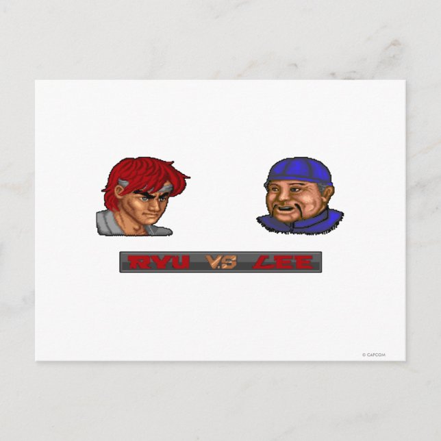 Carte Postale Ryu Vs Lee (Devant)