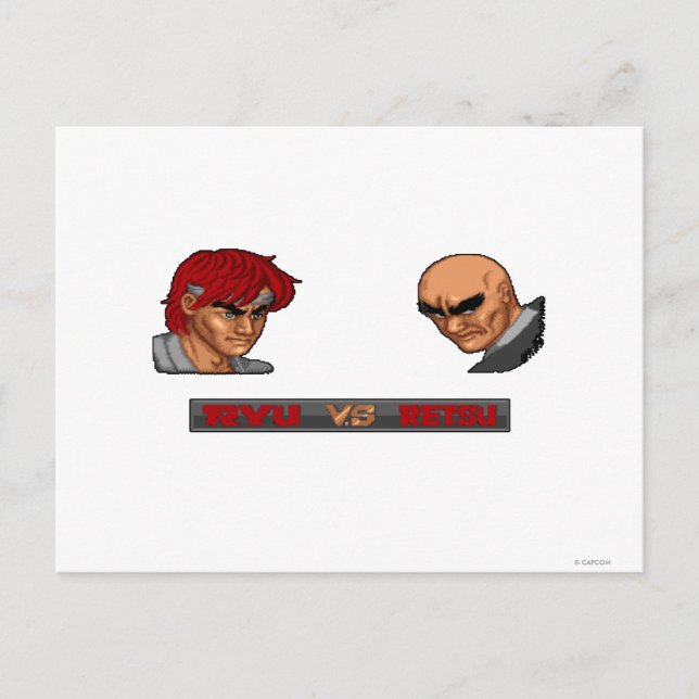 Carte Postale Ryu Vs Retsu (Devant)