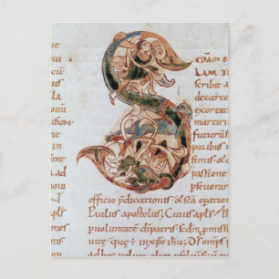 Carte Postale 'S' initial historique