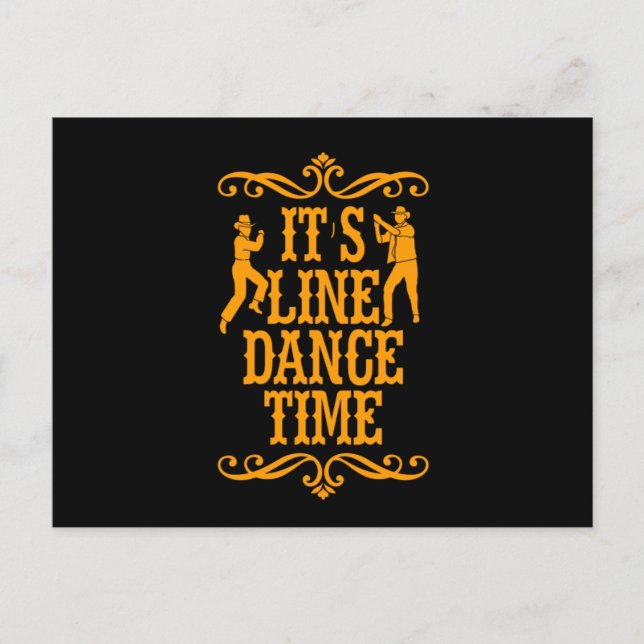 Carte Postale Sa Ligne Danse Ligne Danser Musique Cowboy Cadeau (Devant)