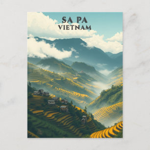 Carte Postale Sa Pa Vietnam Rice Terrasses Mountain