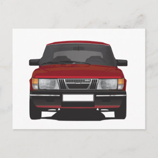 Carte Postale Saab 900 turbo (rouge)