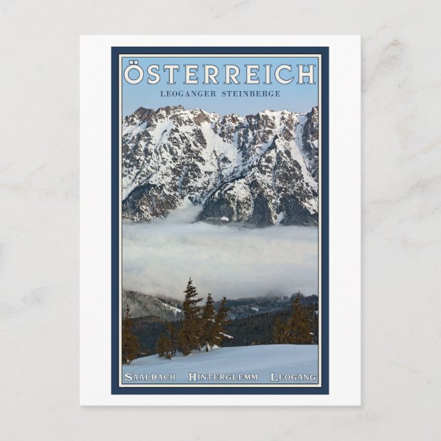 Carte Postale Saalbach - Vallée de brouillard (Devant)