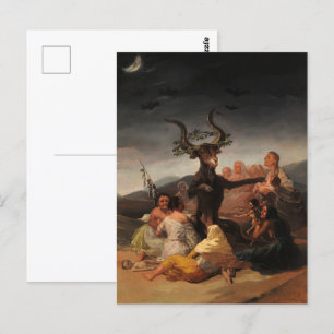 Carte Postale Sabbat des sorcières par Francisco de Goya