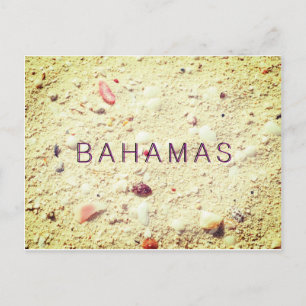 Carte Postale Sable Texté Bahamas