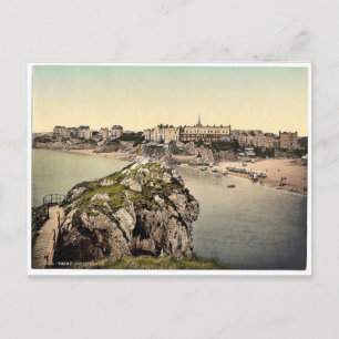 Carte Postale Sables du Sud, Tenby, Pays de Galles rare Photochr