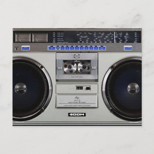 Carte Postale Sableuse Boombox de ghetto (Devant)