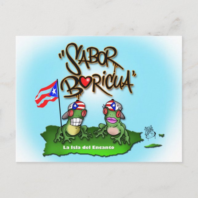 Carte postale Sabor Boricua "Coqui" (Devant)