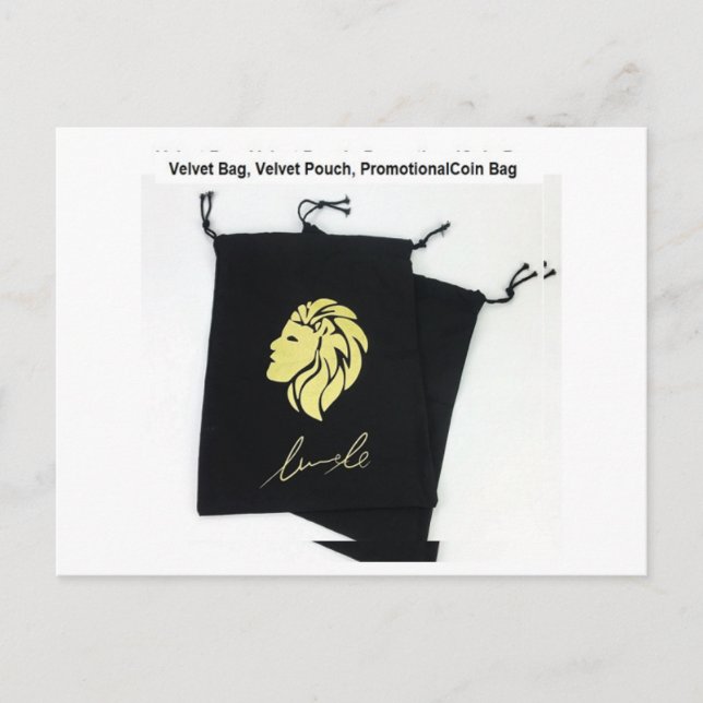 Carte Postale Sac à couture en velours, Pochette en velours, Sac (Devant)