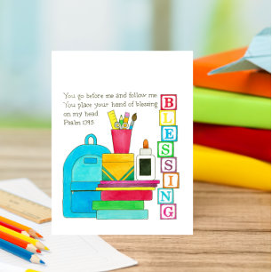 Carte Postale Sac à dos de bénédictions pour la rentrée scolaire