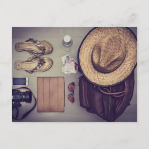 Carte Postale Sac À Thème, Sac Prêt À Être Emballé Avec Une Camé