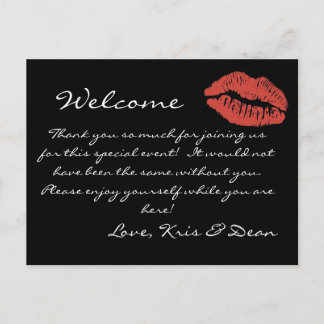 Carte Postale Sac de bienvenue de Red Lips Kiss