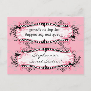 Carte Postale Sac de Goody Topper Girl Butterfly Zebra Imprimer 
