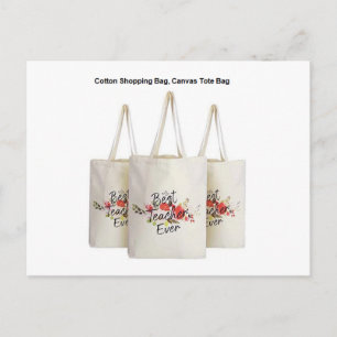 Carte Postale Sac fourre-tout en toile Sac Calico Logo Imprimer