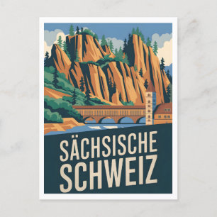Carte Postale Sächsische Schweiz Saxon Suisse vintage