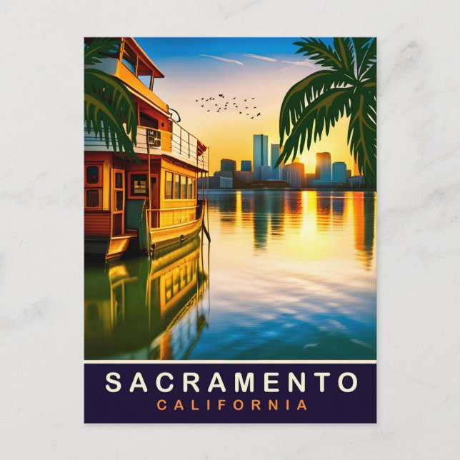 Carte Postale Sacramento, Californie, Waterfront, Voyage (Devant)