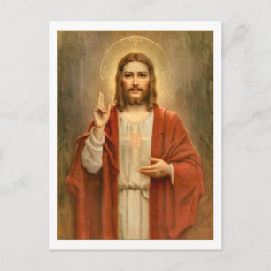 Carte Postale Sacré Coeur avec Halo