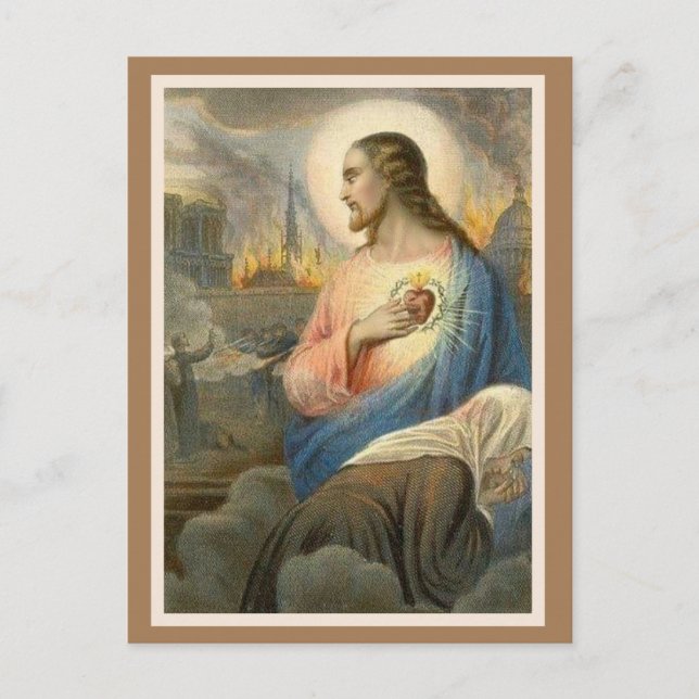 Carte Postale Sacré-Coeur de Jésus Notre-Dame Religieux (Devant)