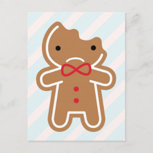 Carte Postale Sad Bitten Kawaii Homme en pain d'épices