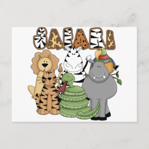 Carte Postale Safari animal