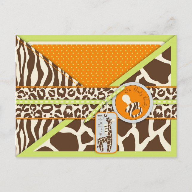 Carte postale Safari Boy Green Advice (Devant)