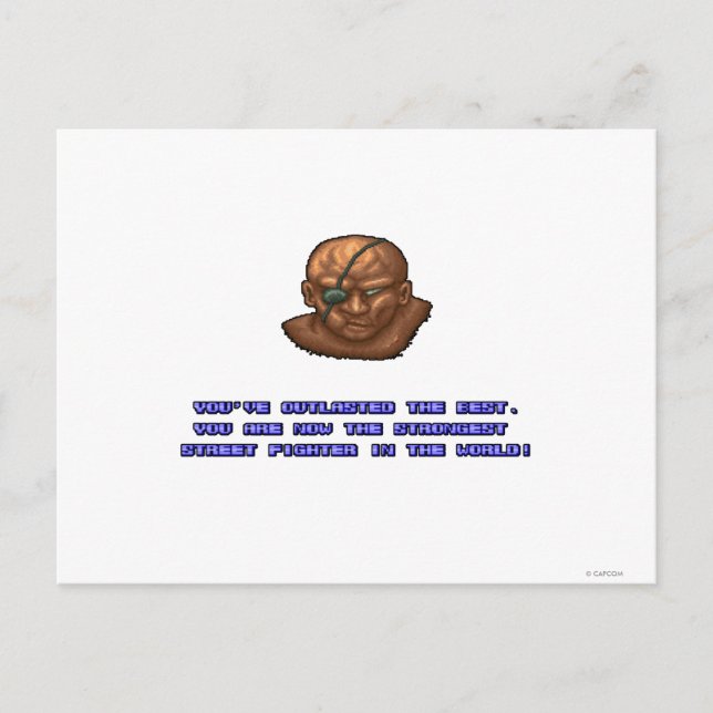 Carte Postale Sagat KO'ed (Devant)