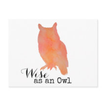 Sage comme une aquarelle de bois de hibou