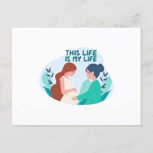 Carte Postale Sage-femme Obstétricienne enceinte