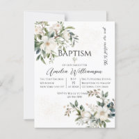 Sage Green Floral Baptême
