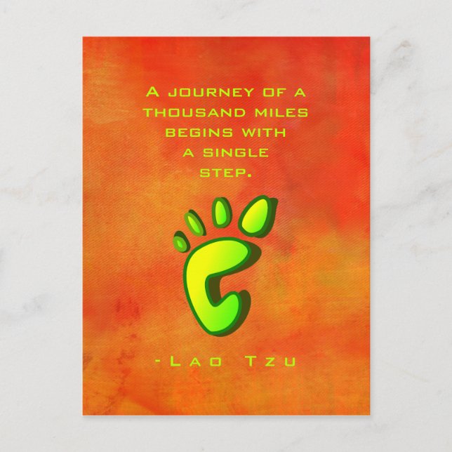 Carte Postale Sagesse motivationnelle inspirée par Lao Tzu (Devant)