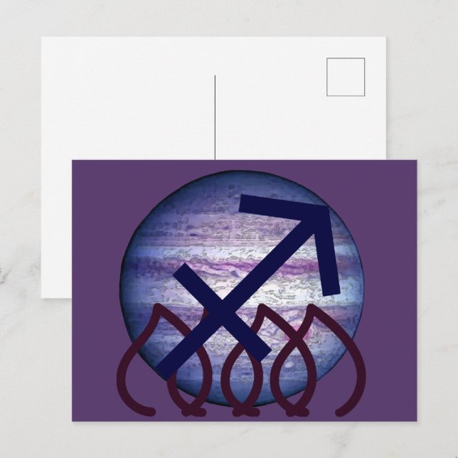 Carte Postale Sagittaire (Devant / Derrière)