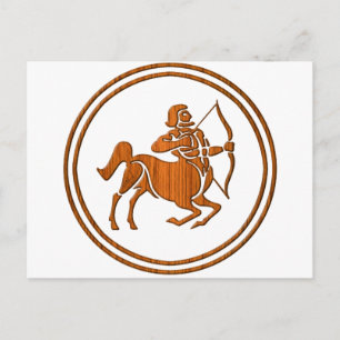 Carte Postale Sagittaire du bois Sagittaire Archer Zodiaque