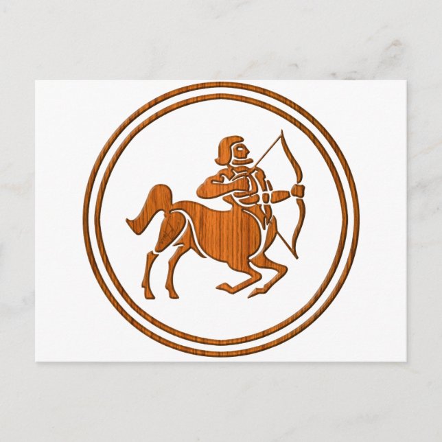 Carte Postale Sagittaire du bois Sagittaire Archer Zodiaque (Devant)