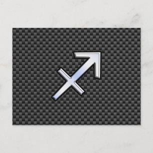 Carte Postale Sagittaire Symbole du Zodiaque Fibre de Carbone Ch