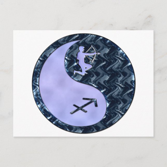 Carte Postale Sagittaire Yin Yang (Devant)