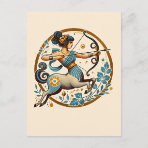 Carte Postale Sagittarius Goddess Astrologie d'anniversaire