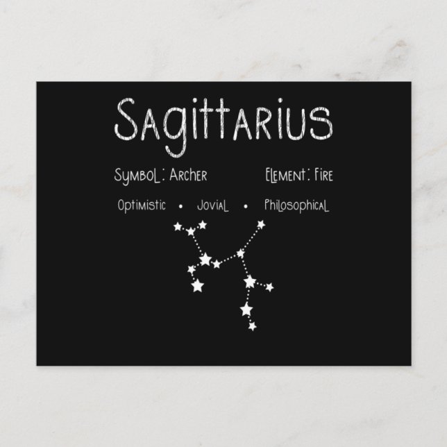 Carte Postale Sagittarius Horoscope Astrologie Étoile Signal Ann (Devant)