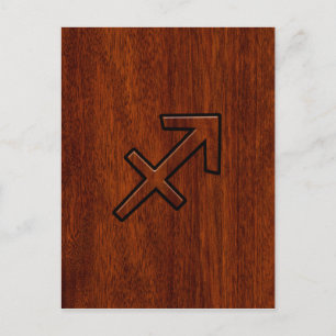 Carte Postale Sagittarius Zodiac Connexion style acajou
