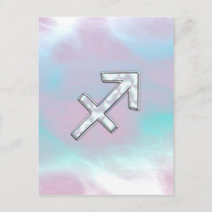 Carte Postale Sagittarius Zodiac signe sur Mère de style perle