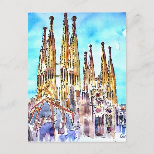 Carte Postale Sagrada Familia Barcelone (Devant)
