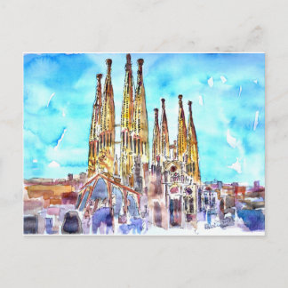 Carte Postale Sagrada Familia Barcelone