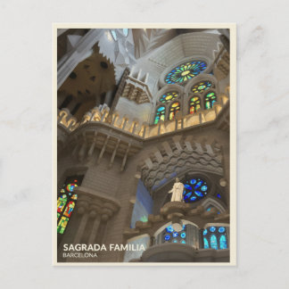 Carte Postale Sagrada Familia Cathedral 